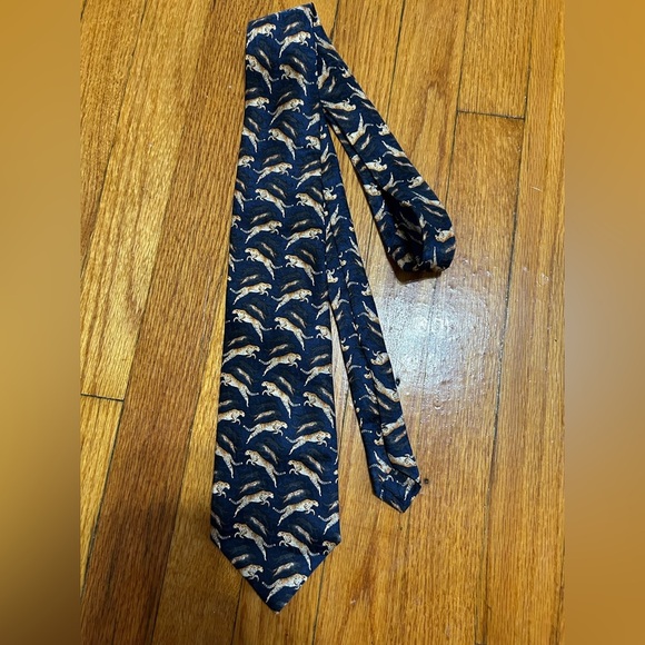 National Geographic Cheetah Mens Silk Neck Tie 59" Made In USA - Picture 1 of 6